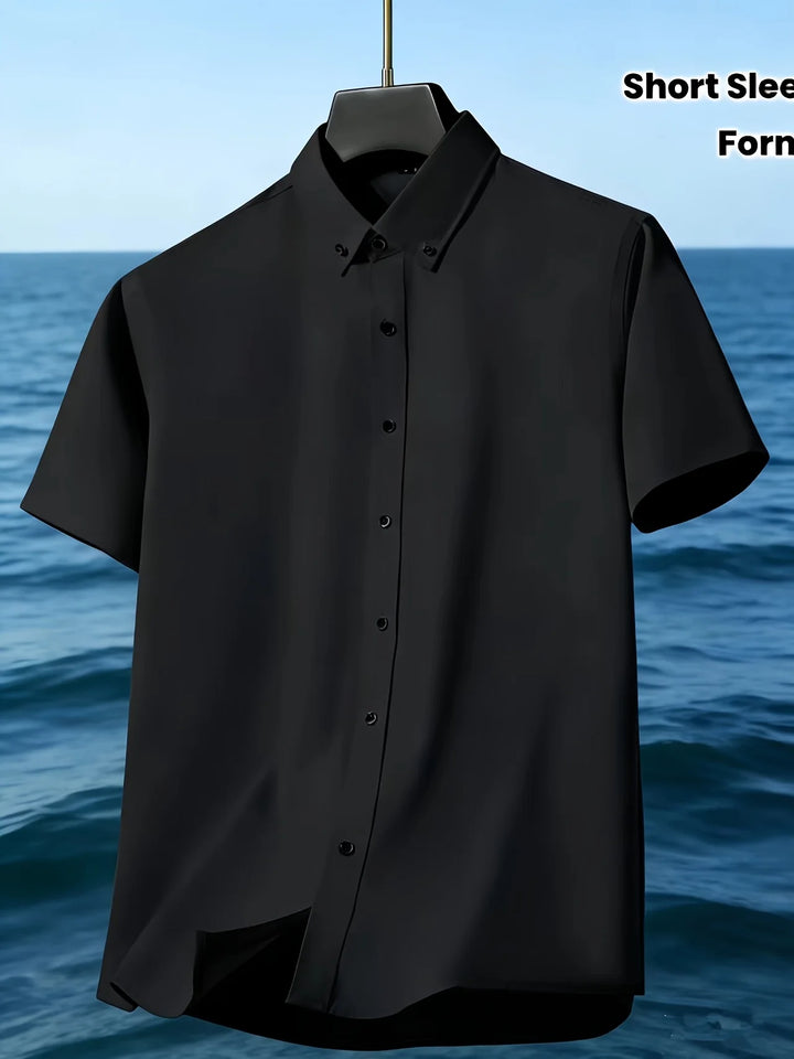 Men's short-sleeved shirts, suitable for business occasions, bridesmaid dresses, professional attire, uniforms, ID photos, etc.