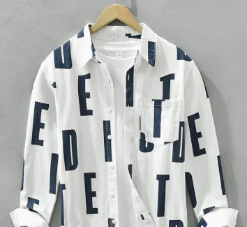 Men's Shirt - Spring/Summer New Style Long-Sleeved Shirt,For Customized Products, Please Contact Us