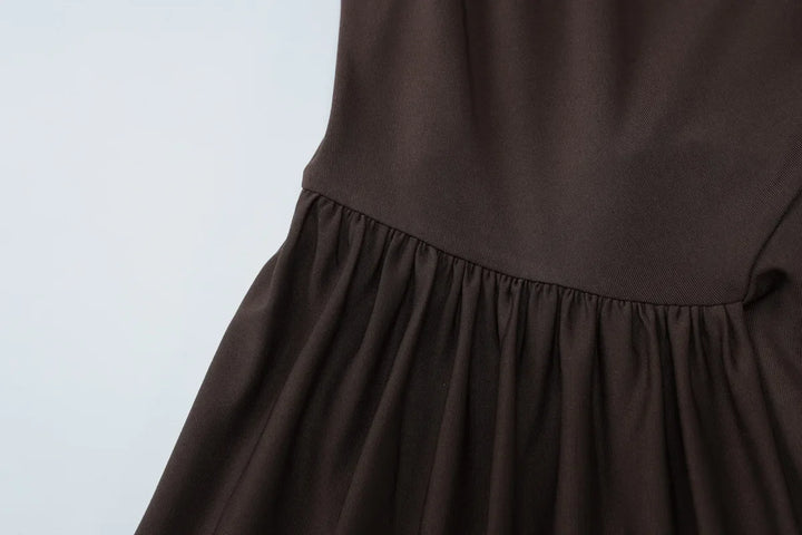 Woman Clothing O-neck Sleeveless Tunics High Slit Long Dress Streetwear Y2K Female High Waist Ruched Solid Holiday Party Dresses