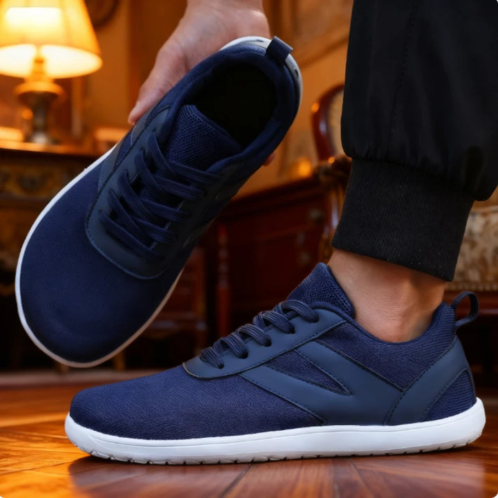 Men’s Barefoot Wide-Toe Sneakers – Zero Drop Minimalist Canvas Non-Slip Walking Shoes