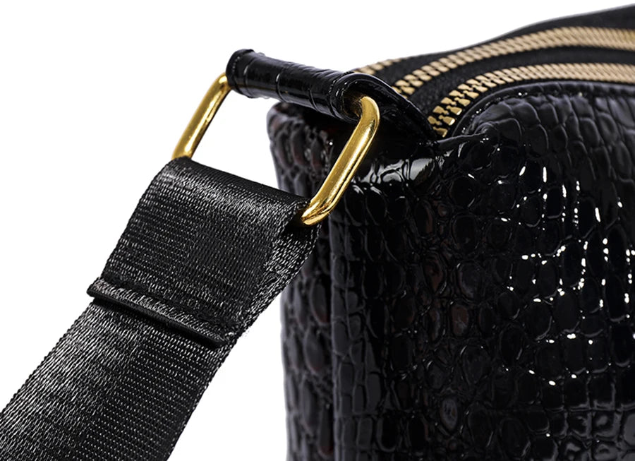 3-Layer Women’s Handbag – Luxury Patent Leather Crossbody & Shoulder Bag
