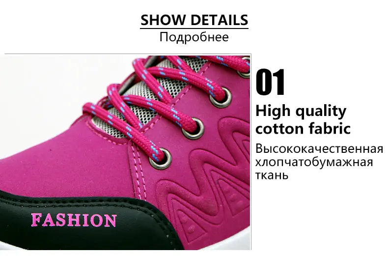 Women’s Waterproof Platform Sneakers – Outdoor Hiking & Running Shoes