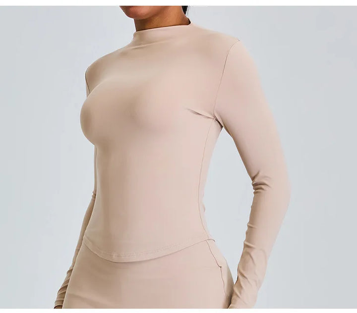 Yoga Shirts For Women Long Sleeve Fitness Long Sleeve Running Gym Clothes Workout Dry Fit Breathable High Elastic Sports Top