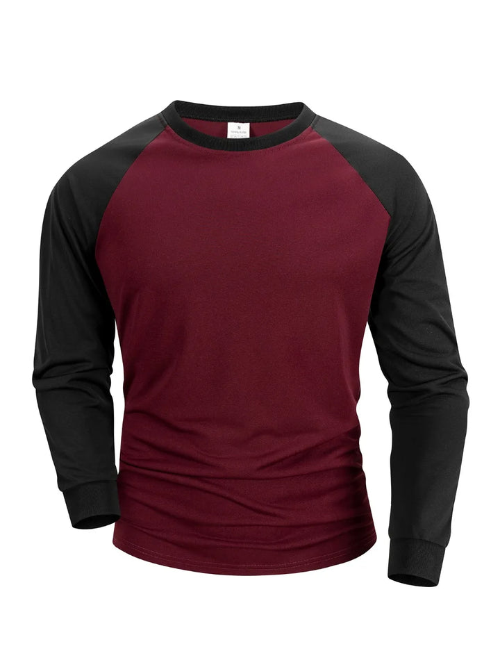T Shirt for Men O-neck Casual Long Sleeve T-shirts Solid Color Men's Clothing Full Length Sleeve for Spring Summer Undershirts