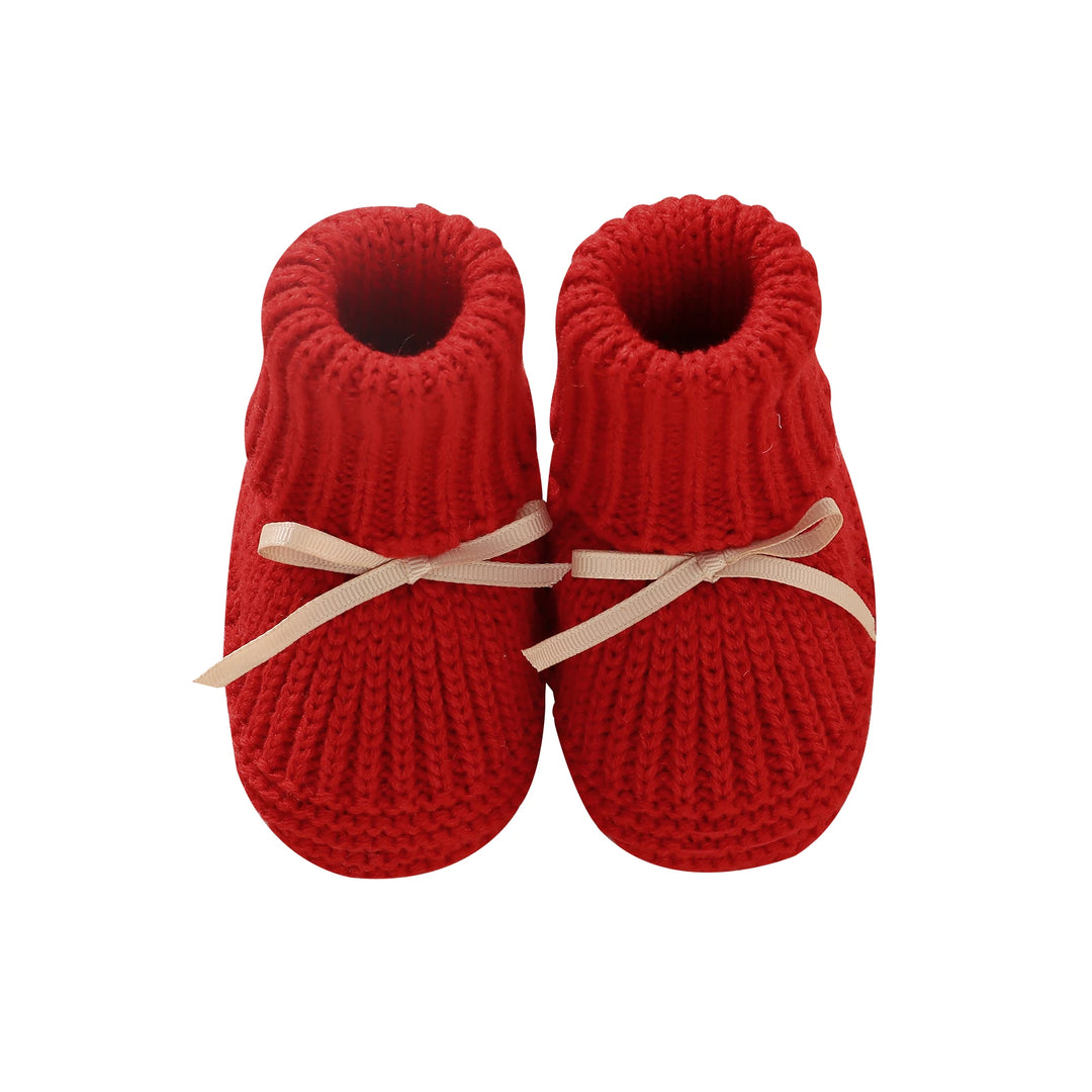 CozyToes™ Newborn Knitted Booties for Girls & Boys