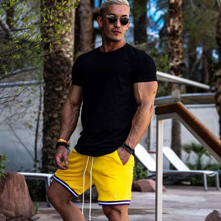 تيشيرت رياضي رجالي بأكمام قصيرة