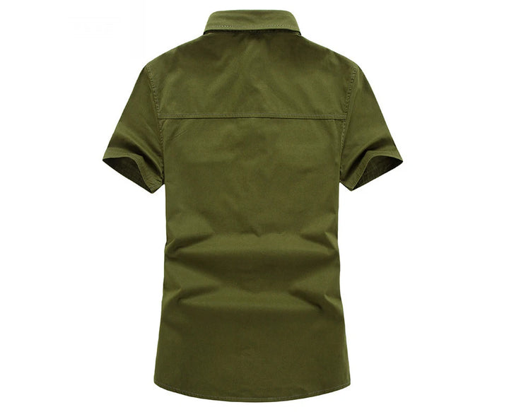 Spring Summer Men's Tactical Shirts Outdoor Men Cotton Shorts Sleeve Military Shirts Fashion Men Button Hiking Work Shirts