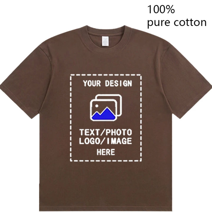 Custom-Made Men's T-Shirts Are Suitable for Team Gatherings, Gyms, and Sports Cotton Round-Neck Short-Sleeved Shirts