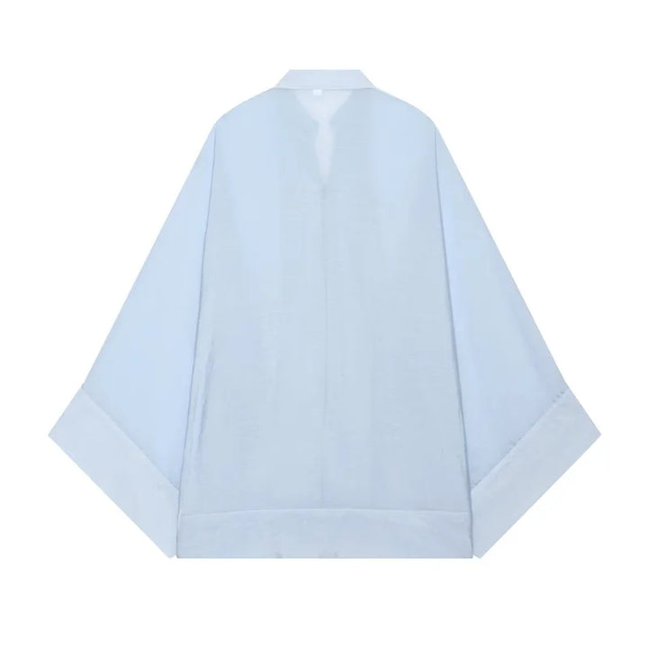 Women's Shirt 2026 New Fashion Summer Solid Color Oversize Rope Knot Detail Draped Shirt for Women Loose Chic Ladies Shirt Top