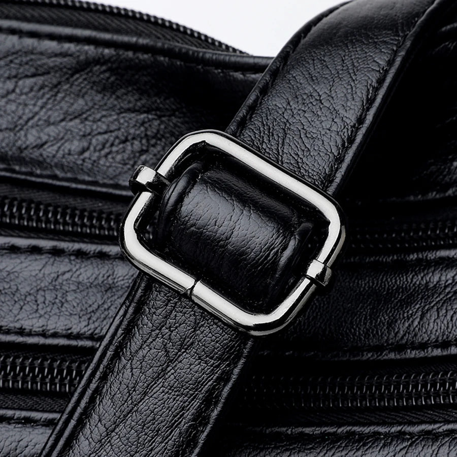 Luxury Women’s Leather Handbag – Multi-Pocket Crossbody & Shoulder Bag 2026