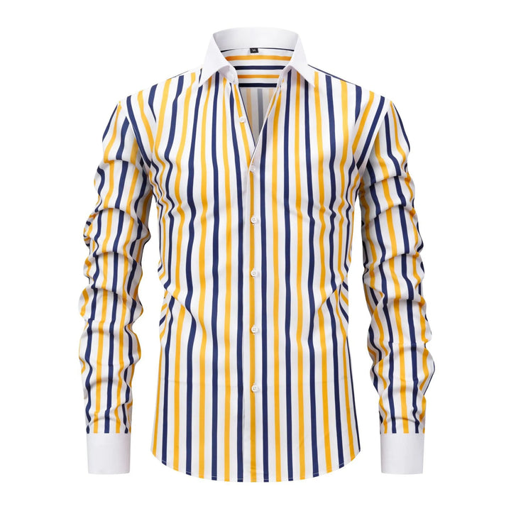 Summer Best-selling Men's Long-sleeve Button-down Shirt, No Ironing and Anti-Crease Properties Suitable for Daily Casual Wear