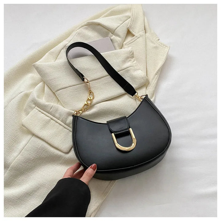 PU Leather Women’s Shoulder Bag – Trendy Underarm Purse