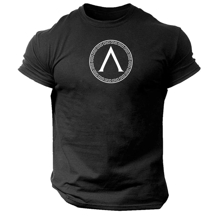 Spartan Shield T Shirt Gym Clothing Bodybuilding Training Workout MMA Boxing Top Shirts for Men Vintage T Shirt