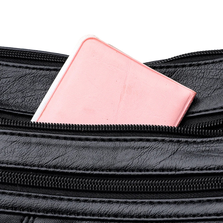 Luxury Women’s Leather Handbag – Multi-Pocket Crossbody & Shoulder Bag 2026