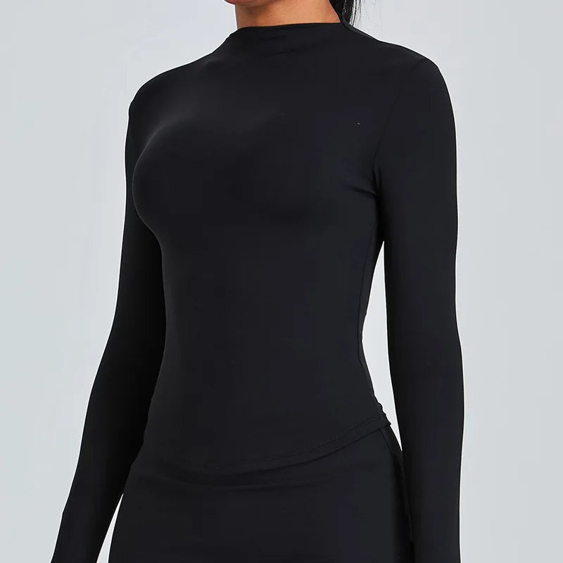 Yoga Shirts For Women Long Sleeve Fitness Long Sleeve Running Gym Clothes Workout Dry Fit Breathable High Elastic Sports Top