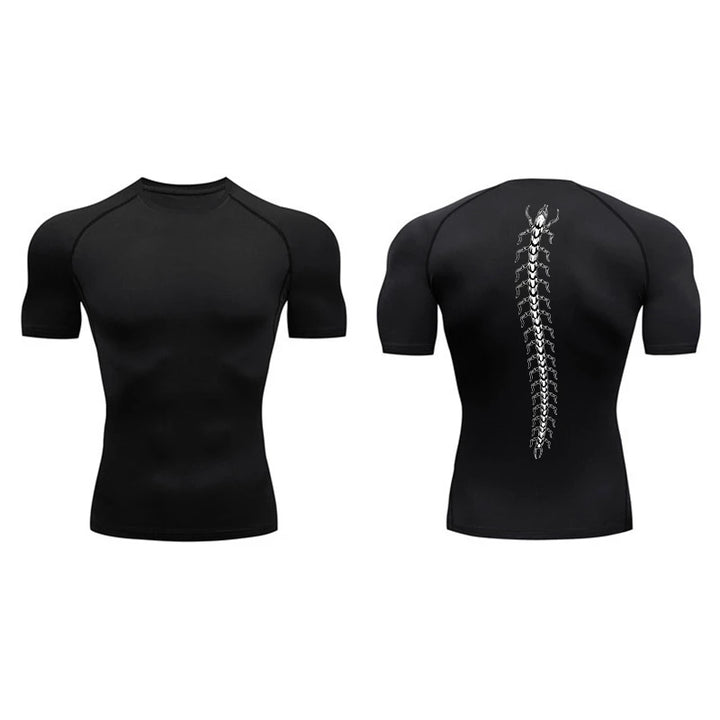 High Elasticity Compression Shirts for Men Gym Workout Quick Dry T-shirt Tops Breathable Training Running Sportswear Rash Guard