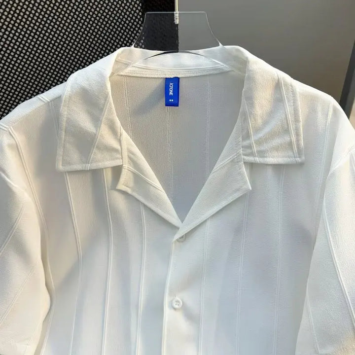 Shirt Men's Short-sleeved White Summer Trend Fashion Trend New Temperament