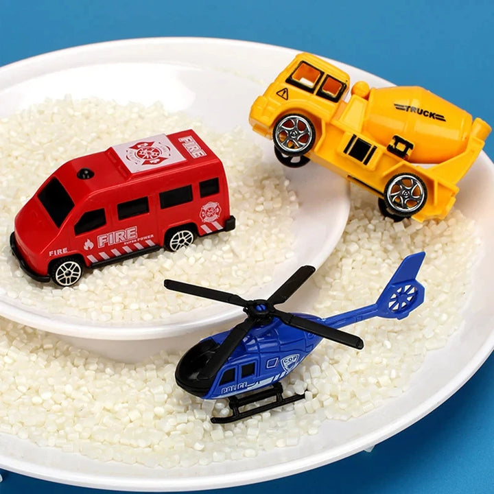 Spielset „Parkplatz für Feuerwehr- und Polizeifahrzeuge“ für Kinder