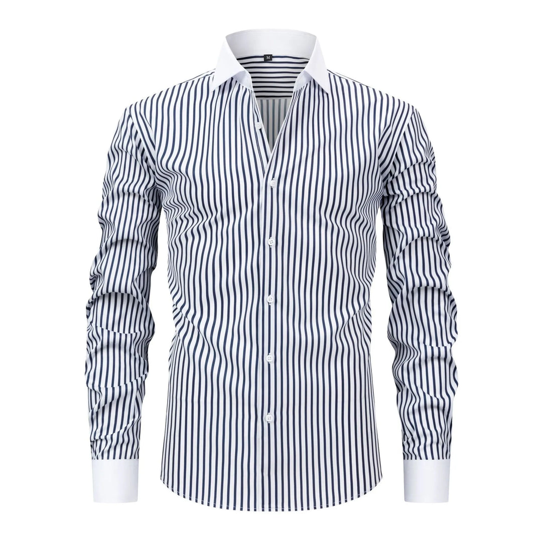 Summer Best-selling Men's Long-sleeve Button-down Shirt, No Ironing and Anti-Crease Properties Suitable for Daily Casual Wear