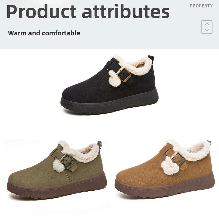 Women’s Winter Ankle Boots with Fur – Warm & Casual 2025