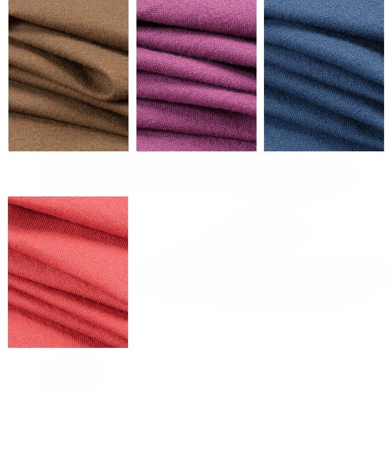 100% Cotton Brushed Long Sleeve Shirts for Men Slim Fit Casual Plain Shirt Solid Color Fashion Korean Popular Tops Red Clothes