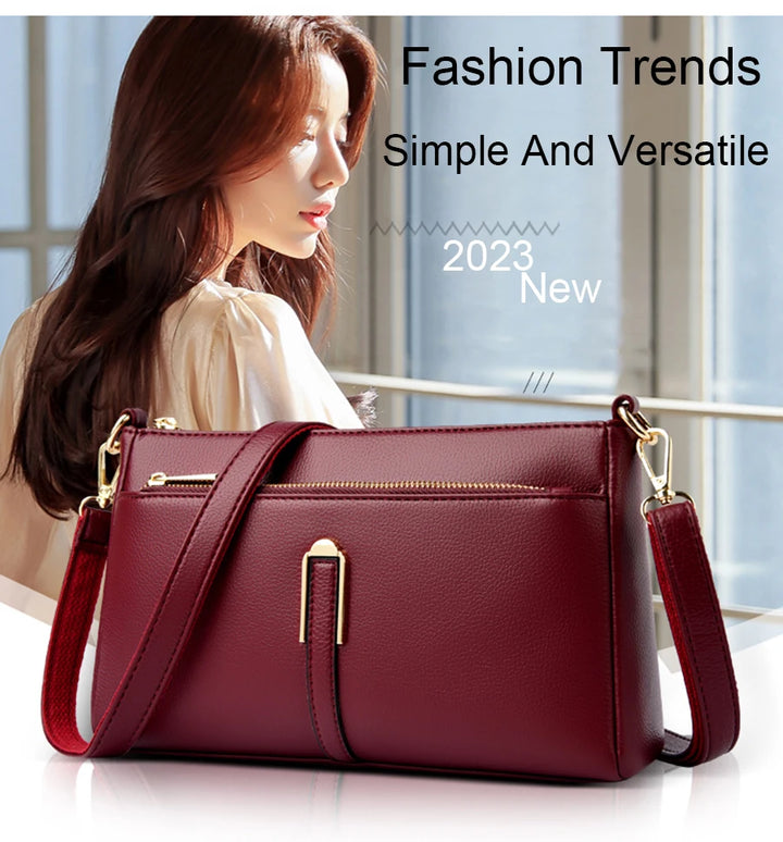 Women’s Luxury Leather Shoulder & Crossbody Bag – Designer 2024