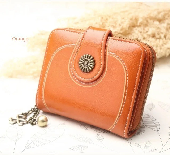 Women’s PU Leather Wallet – Small Coin Card Holder Short Clutch Purse