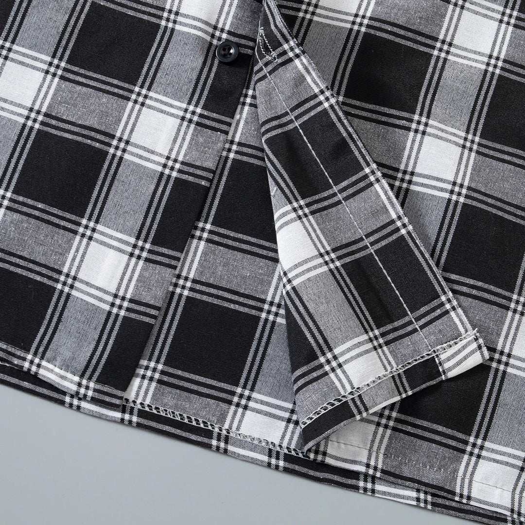 Men's Shirt Spring And Autumn Coat Fashionable Classic Checkered Youth Casual Comfortable And Fashionable Button Up Long Sleeved