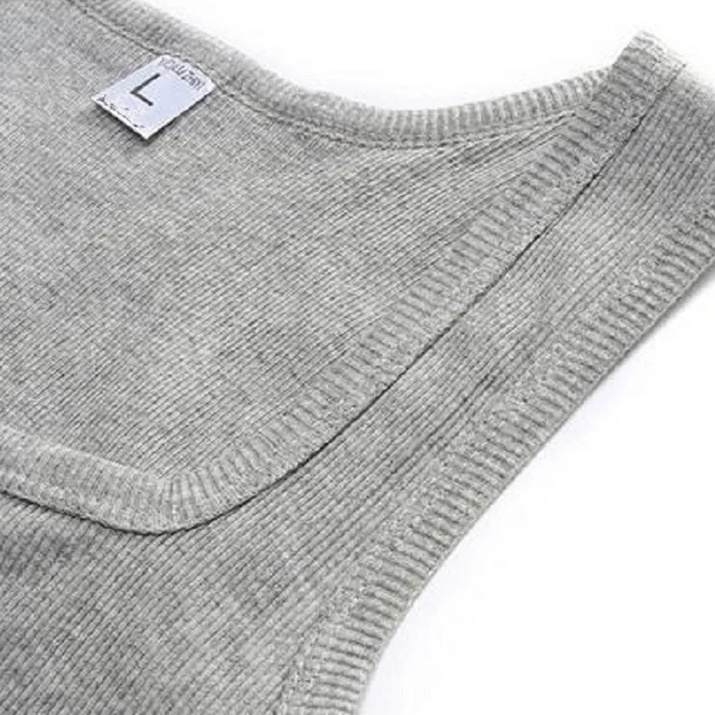 2024 Men’s Cotton Tank Top – Sleeveless Sports Vest, Quick Drying