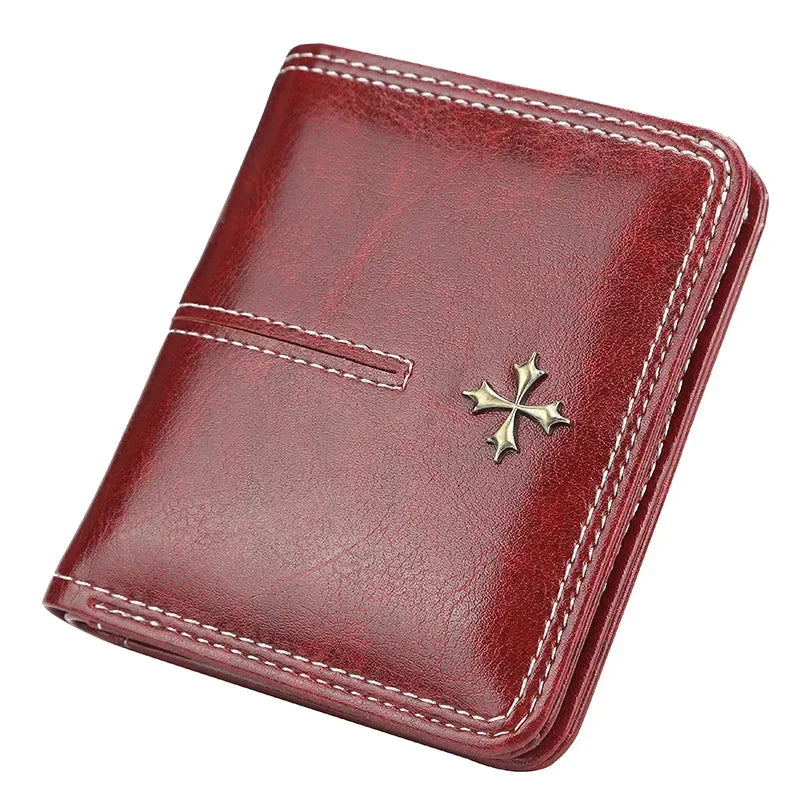 Women’s PU Leather Wallet – Small Coin Card Holder Short Clutch Purse