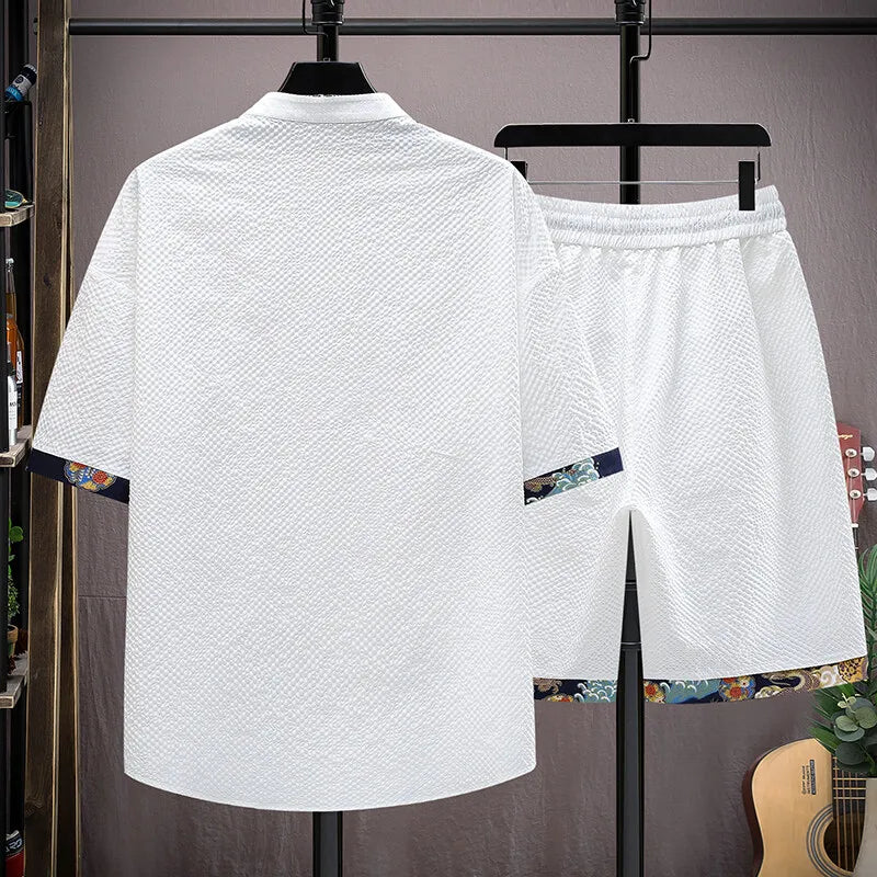 طقم قميص وشورت رجالي كاجوال - صيف 2025