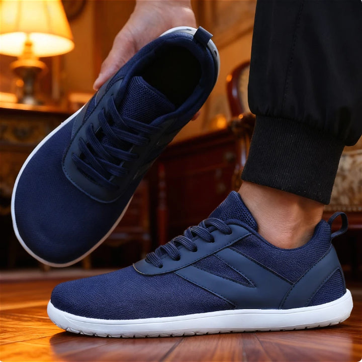 Men’s Barefoot Wide-Toe Sneakers – Zero Drop Minimalist Canvas Non-Slip Walking Shoes