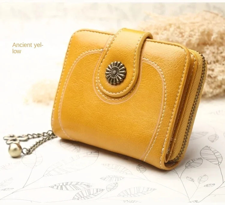 Women’s PU Leather Wallet – Small Coin Card Holder Short Clutch Purse