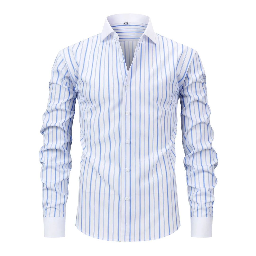 Summer Best-selling Men's Long-sleeve Button-down Shirt, No Ironing and Anti-Crease Properties Suitable for Daily Casual Wear