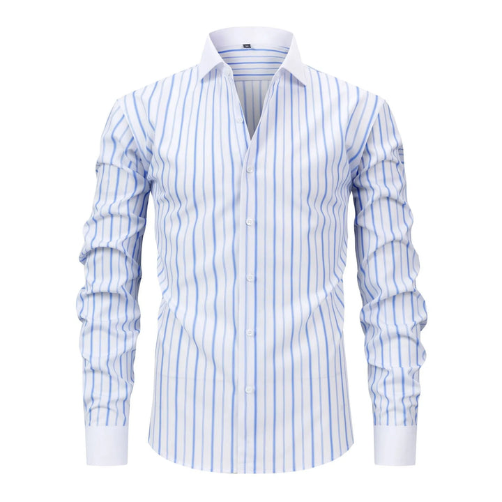 Summer Best-selling Men's Long-sleeve Button-down Shirt, No Ironing and Anti-Crease Properties Suitable for Daily Casual Wear