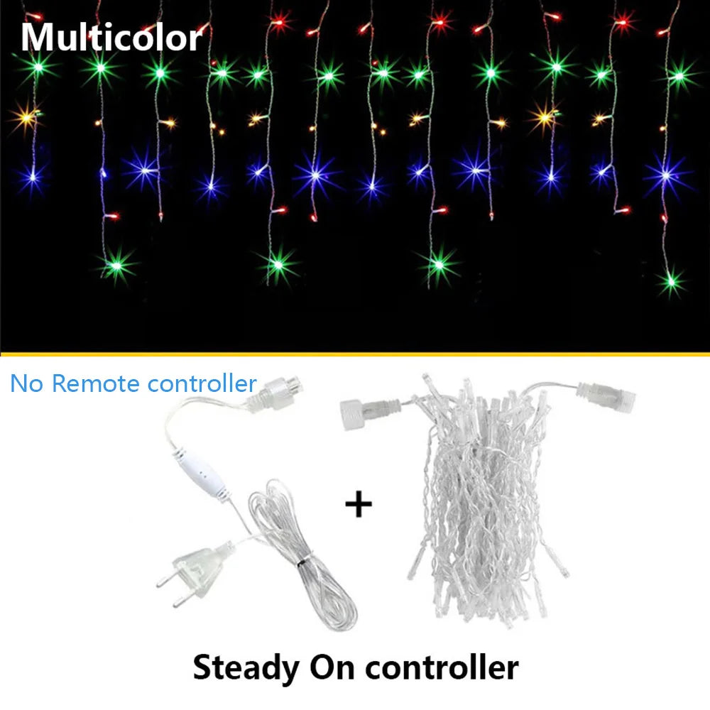 LED-Lichterkette in Eiszapfenform für Garten und Hof
