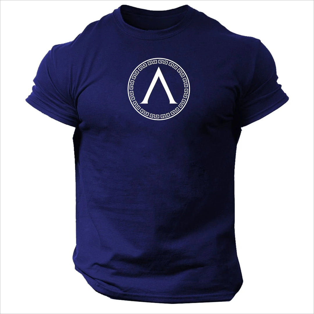 Spartan Shield T Shirt Gym Clothing Bodybuilding Training Workout MMA Boxing Top Shirts for Men Vintage T Shirt