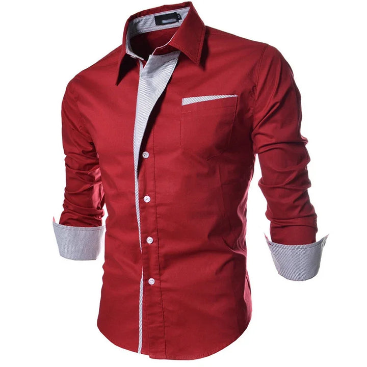 White Striped Shirts Mens 2025 Long Sleeved Business Slim Fit Male Shirt Black Social Clothes Camisa Masculina Vetement Homme