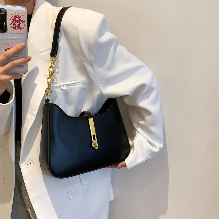 Luxury Designer Women’s Leather Handbag – Shoulder & Crossbody with Dual Straps