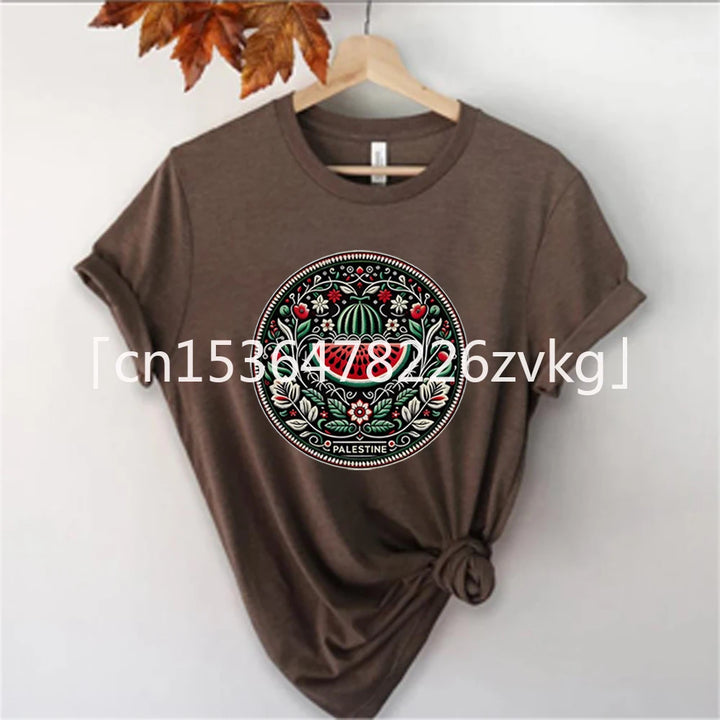 Watermelon Shirts Fruit Shirt Human Rights Tee Protest Tshirt Trendy Aesthetic Clothes Unisex Short Sleeves Top