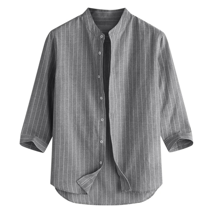 Linen Shirt Men Brief Breathable Comfy Solid Color Long Sleeve Loose Harajuku Casual Blouse Hawaiian Shirt Camisa Masculina 2022