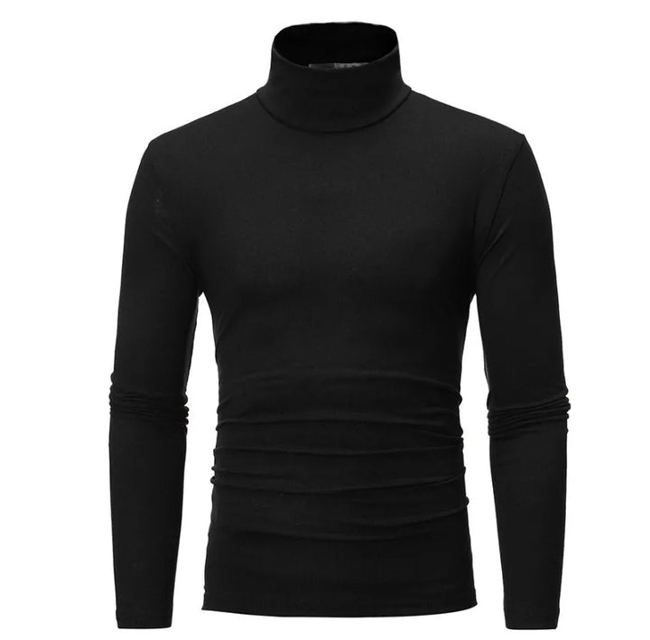 Men’s Warm Turtleneck Top – Slim Fit Long Sleeve, Autumn/Winter