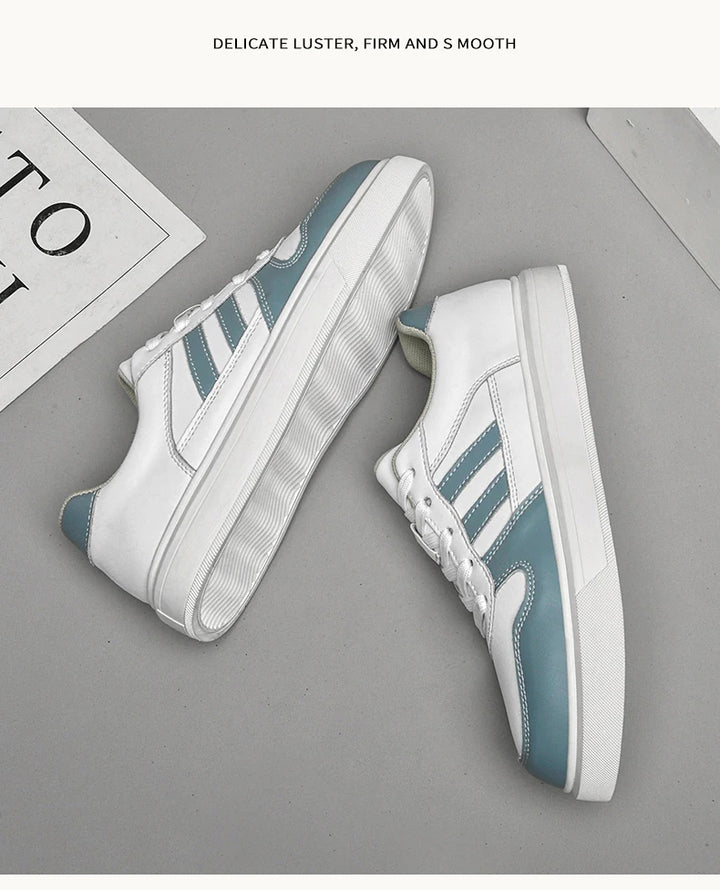 Shoes for Men Four Season Vulcanized Footwear Non-slip Casual Sneakers Fashion New Leather Round Toe Walking shoes tenis jeans