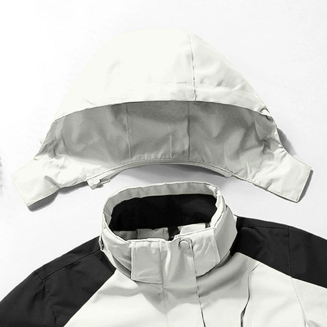 Unisex Hooded Ski Jacket – Waterproof Windproof Winter Snowboard Coat