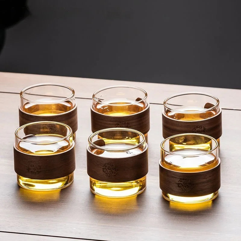 TeaLuxe™ Glas-Teekanne mit Teetassen