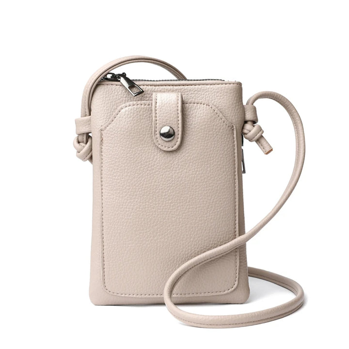 حقيبة كتف وحقيبة كروس نسائية من الجلد الصناعي - سعة كبيرة