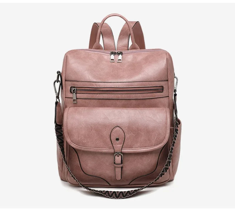 Women’s PU Leather Backpack – Fashion Anti-Theft Shoulder Bag