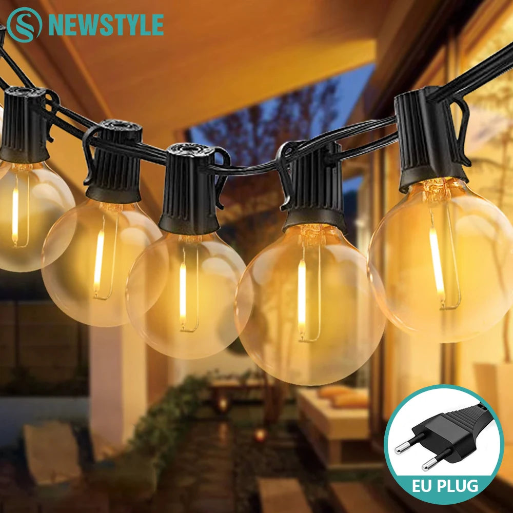 LumiGlow™ G40 LED-Lichterkette für die Terrasse – 30 m