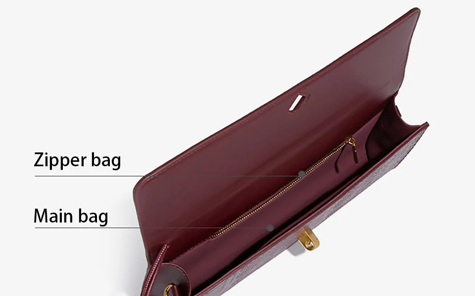 حقيبة يد نسائية جلدية أنيقة وحقيبة سهرة – حقيبة كروس بودي وحقيبة كتف