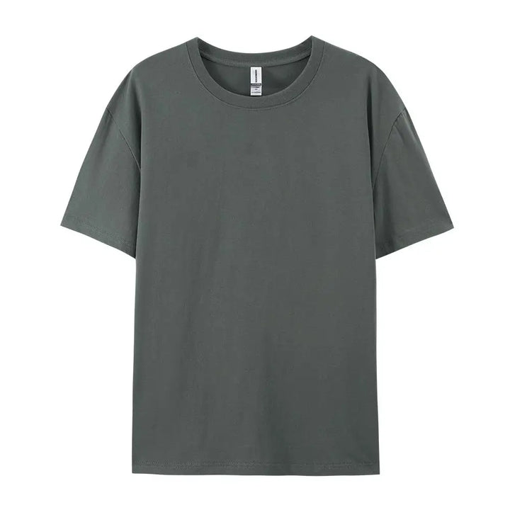 100% Cotton Solid Tshirts Men Woman Short Sleeve Fashion Brand Trend Casual Soft Clothing Tees Customized Products Summer Tops